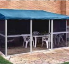 Gazebo Penguin 7’6′′ x 15’1′′ Add A Room Extruded Aluminum Gazebo E1508