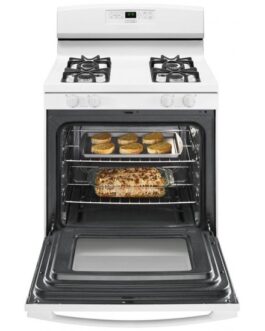 Amana 30″ White Gas Range With Bake Assist Temps