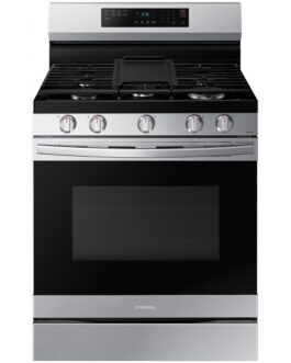 Samsung 6 Cu. Ft. Fingerprint Resistant Stainless Steel Smart Freestanding Gas Range With No-Preheat Air Fry & Convection